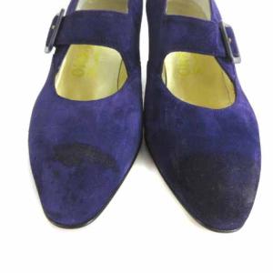Salvatore Ferragamo パンプス シューズ スエード ストラップ 4.5 パープル
