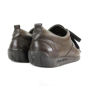 LOUIS VUITTON レースアップ スニーカー タイガ レザー ブラウン 6.5 