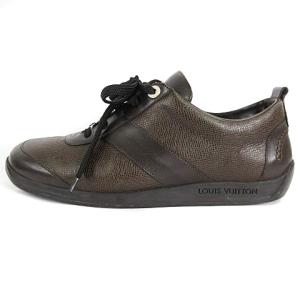 LOUIS VUITTON レースアップ スニーカー タイガ レザー ブラウン 6.5 