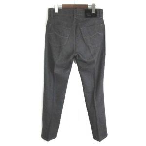 JACOB COHEN パンツ スラックス ウール100％  オーバーステッチ チャコールグレー 31