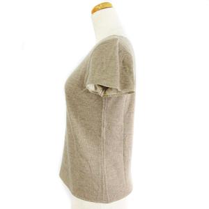 GIORGIO ARMANI ニット カットソー 半袖 カシミヤ ベージュ 40