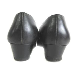 Salvatore Ferragamo パンプス ヴァラ リボン レザー ローヒール 5.5 ブラック 