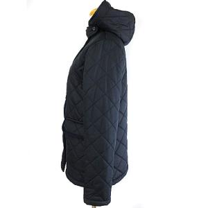 MACKINTOSH キルティングコート ミディ丈 エコファー 裏ファー ネイビー 36