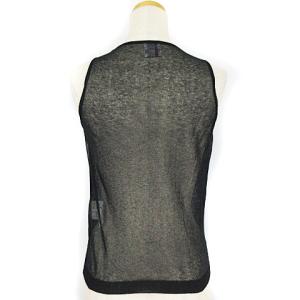 VALENTINO ノースリーブ カットソー チュール フリル モチーフ XS 黒