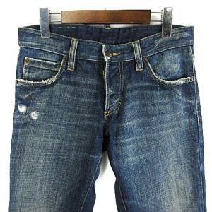 DSQUARED2 71KA026 デニム パンツ ダメージ加工 ストレート 44 ブルー