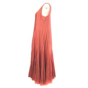 MARIHA ノースリーブロングワンピース 36 オレンジ