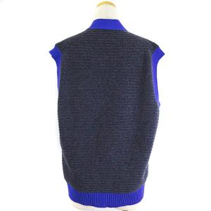 CHANEL 08A ニット ベスト ココマーク クラウン カシミヤ パープル 34