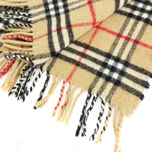 burberrys ヴィンテージ マフラー ノバチェック フリンジ ウール ベージュ