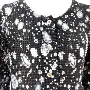 ISSEY MIYAKE プリーツカーディガン 総柄  ブラック