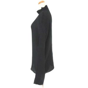 ISSEY MIYAKE ハイネックプリーツドロップショルダーカットソー M ブラック