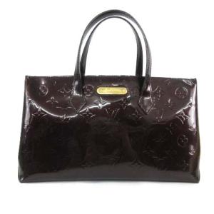 ウィルシャーPM モノグラム ヴェルニ ハンドバッグ アマラント M93641