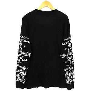 DIESEL 長袖プリントロンT S ブラック 