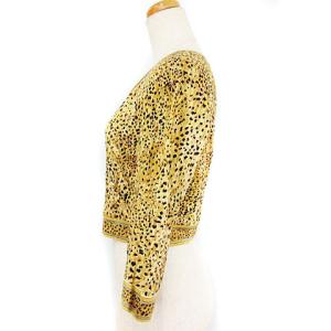 LEONARD FASHION カットソー 7分袖 レオパード ベージュ L