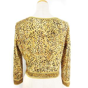 LEONARD FASHION カットソー 7分袖 レオパード ベージュ L