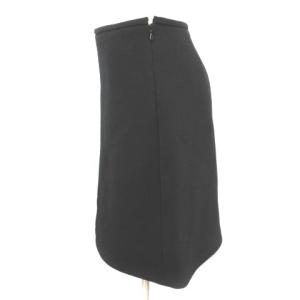 PRADA スカート ひざ丈 厚手 ウール100％ ブラック