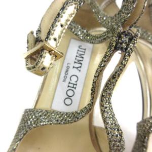 JIMMY CHOO ハイヒールサンダル ゴールド
