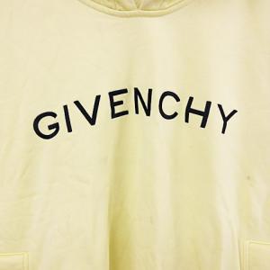 GIVENCHY 近年モデル プルオーバーパーカー ロゴ S イエロー