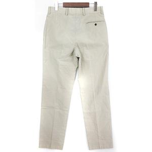 HERMES スラックス パンツ レザー トリミング ベージュ 40