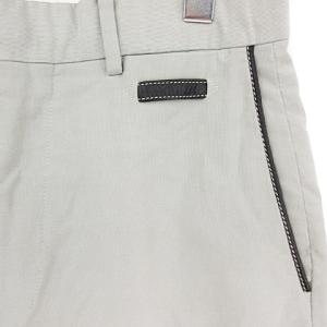 HERMES スラックス パンツ レザー トリミング ベージュ 40