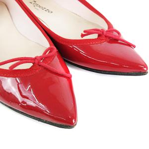 Repetto エナメルリボンパンプス レッド