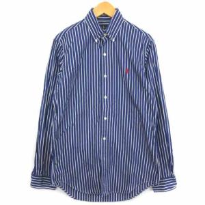 ストライプボタンダウンシャツ XS ネイビー