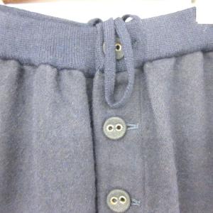 GASA ニット イージーパンツ アルパカ ウール ネイビー