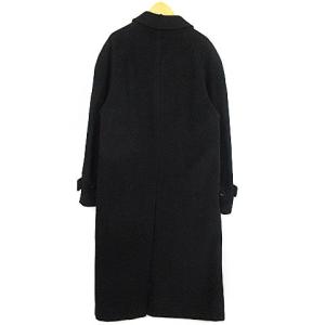 ARMANI COLLEZIONI ステンカラーコート カシミヤ混 ラグランスリーブ 46 ブラック