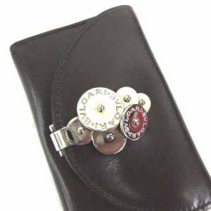BVLGARI キーケース キーリング レザー 6連 ブラウン
