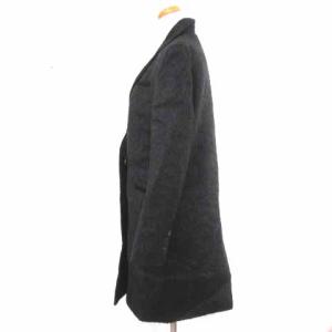 EPOCA ウールコート ロングコート モヘヤ アルパカ混 チャコールグレー 40