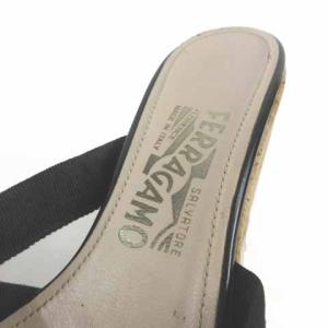 Salvatore Ferragamo ウェッジソールサンダル 6.5 E ブラック