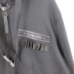 DIESEL ジップアップフーディー ブラック
