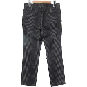 Jean Paul GAULTIER HOMME ストライプコットンウールパンツ 46  ブラック