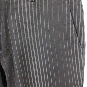Jean Paul GAULTIER HOMME ストライプコットンウールパンツ 46  ブラック