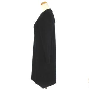 PAULE KA 近年モデル 刺繍入 長袖 ニット ワンピース 419RO24 黒 ブラック S ECR15