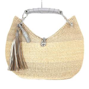 ハイブリッド バスケット Hybrid Basket かごバッグ ショルダー ハンド アバカ タッセル ナチュラル