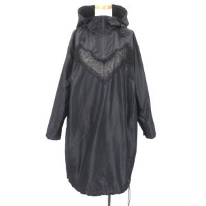18AW ワンピース パーカー レース 膝丈 白タグ 36 黒 ブラック