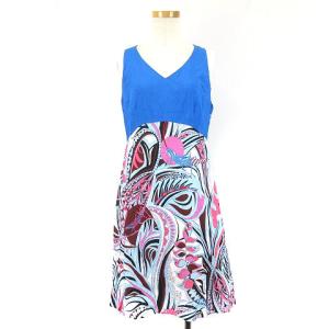 ワンピース ノースリーブ 総柄