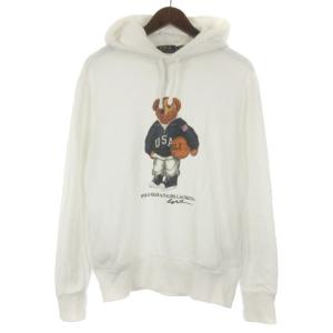 ベアー パーカー プルオーバー スウェット 長袖 ホワイト S