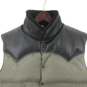 Rocky Mountain FeatherBed 450-512-02 Christy Vest ダウン ベスト ヨーク 切替 シープファー カーキ 46