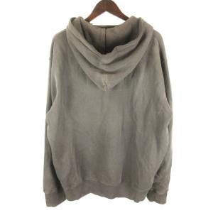 RRL パーカー USED加工 ロゴ チャコールグレー