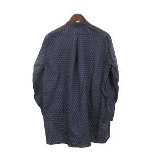 KAPTAIN SUNSHINE KS9FSH08 BANDED COLLOR SHIRTS バンデッドカラー シャツ 総柄 0 ネイビー