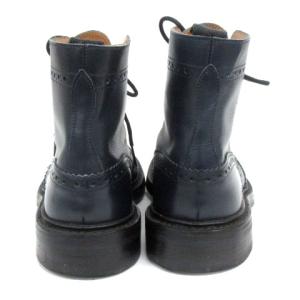 Tricker's ウィングチップ  カントリーブーツ 72508 レザー 7 紺 ネイビー 靴
