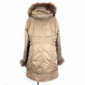 Leilian ファー ダウン コート 11 ブラウン