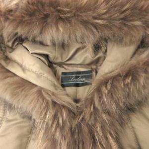 Leilian ファー ダウン コート 11 ブラウン