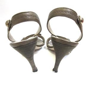 Salvatore Ferragamo サンダル ハイヒール レザー 6.5 ゴールド調