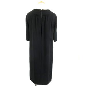 TO BE CHIC バッグギャザーワンピース 40 ブラック