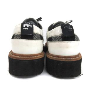 MSGM 210602OS レディースシューズ チェック 35 ホワイト ブラック