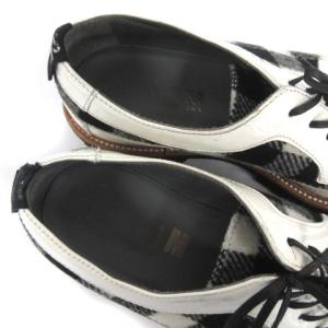 MSGM 210602OS レディースシューズ チェック 35 ホワイト ブラック