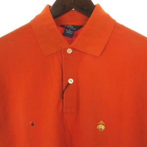 Brooks Brothers 346 ワンポイントポロシャツ S オレンジ