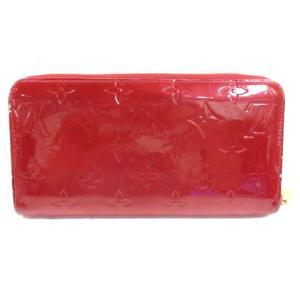 LOUIS VUITTON 12年製 ヴェルニ ポムダムール ジッピー ウォレット エナメル レッド M91981